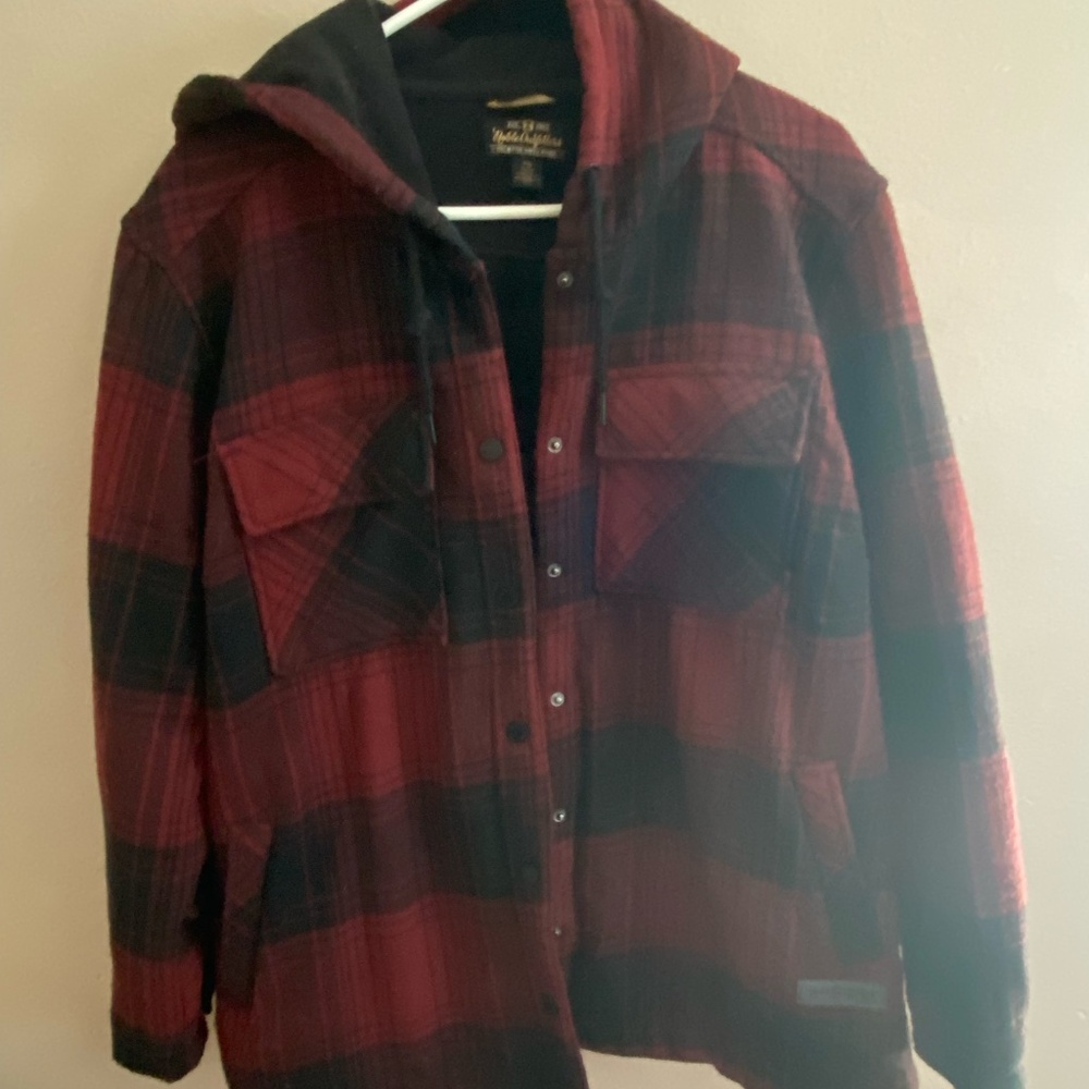 Noble Outfitters hooded flannel jacket